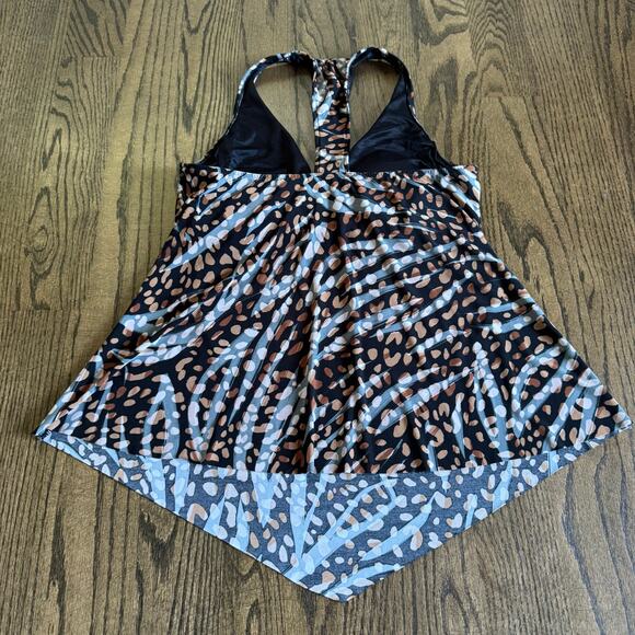 Magicsuit Womens Animal Print Underwire Racerback Tankini Swim Top Size 10 - Picture 2 of 10